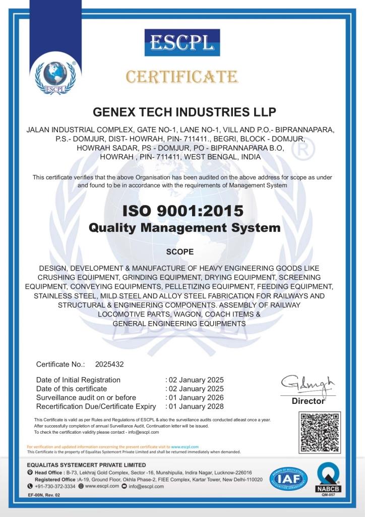 GENEX NABCB CERTIFICATE